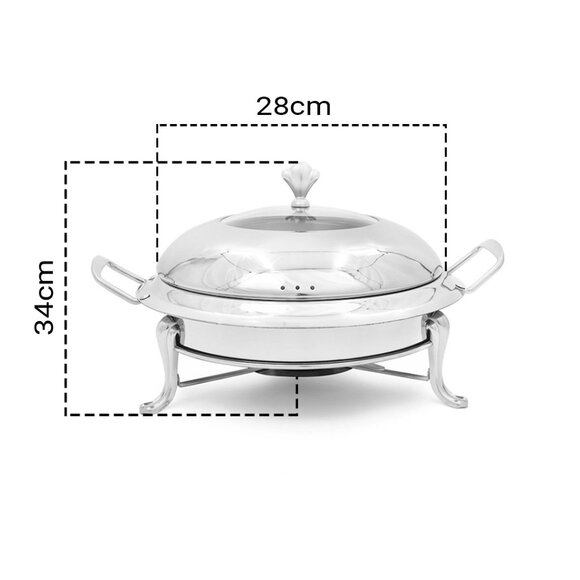 SOGA Stainless Steel Round Chafing Dish - Picture 3 of 5